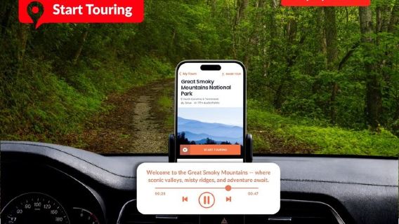 Passeio de áudio autoguiado de carro nas Grandes Montanhas Fumegantes