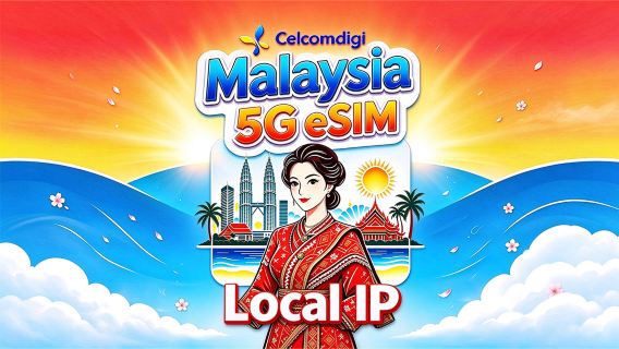Malaisie | eSIM Celcom | 4G/5G | IP local | Prise en charge des applications principales & partage de connexion | Forfait data | Total 40 Go | 5-30 jours | Facturation par jour calendaire | Code QR