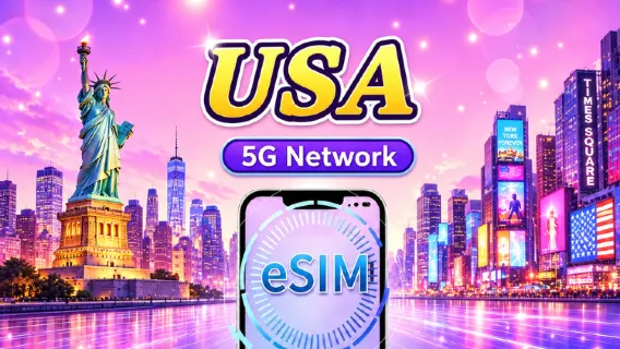USA 5G eSIM | Supports popular apps like TikTok & Google Maps | Daily/Data packages | 1-30 days | Billed per 24 hours | QR code