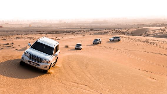 Abu Dhabi Desert Safari With Dune Bashing, Camel Ride, BBQ Dinner And Live Bashing