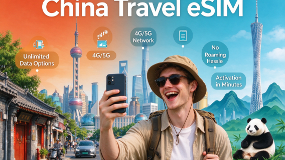 China: eSIM | Pacote de 7–30 dias | Suporte para compartilhamento de hotspot