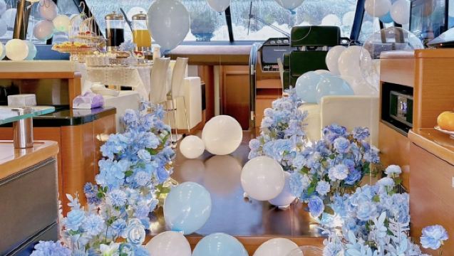 【高端款9788】珠海亞諾50英尺法國進口遊艇包船2小時出海+生日求婚佈置