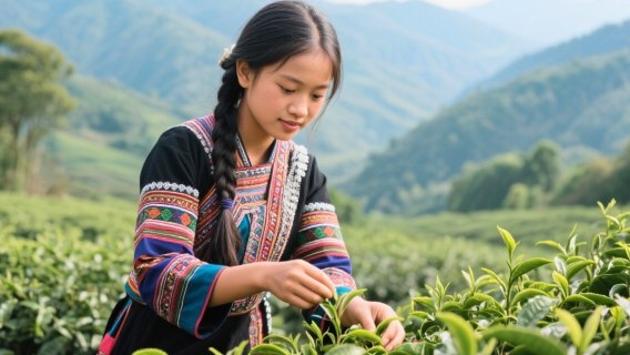 西雙版納南糯山一日遊【採茶製茶品茶+煮奶茶+地道哈尼火塘餐】