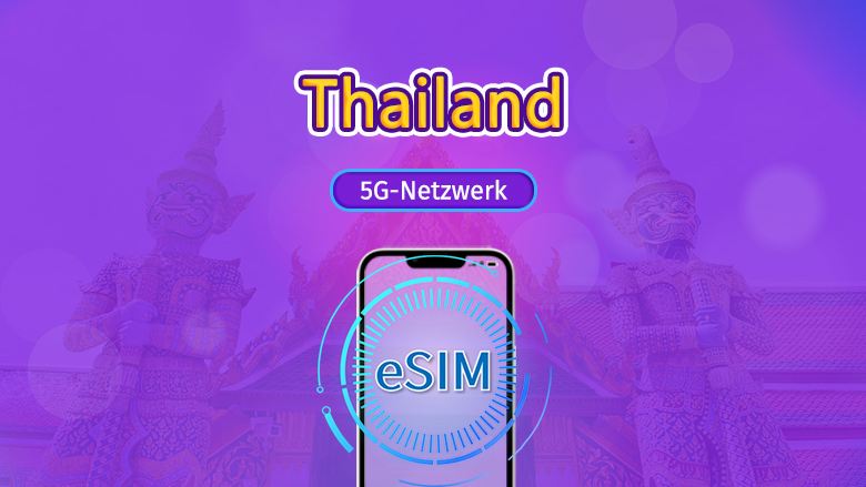 Thailand | 5G eSIM | Tagespass/Gesamtpaket | 24-Stunden Abrechnung | 1–30 Tage | QR-Code
