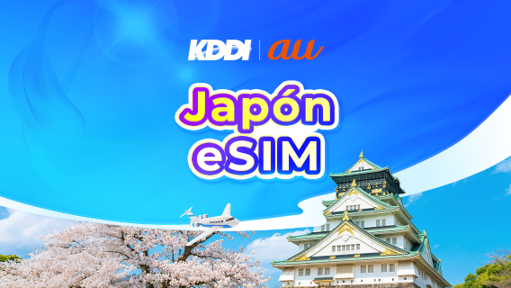 Japón au KDDI 5G eSIM | TikTok y ChatGPT disponibles | Paquete diario/Paquete de datos | 1-30 días | Facturación por día natural | Código QR