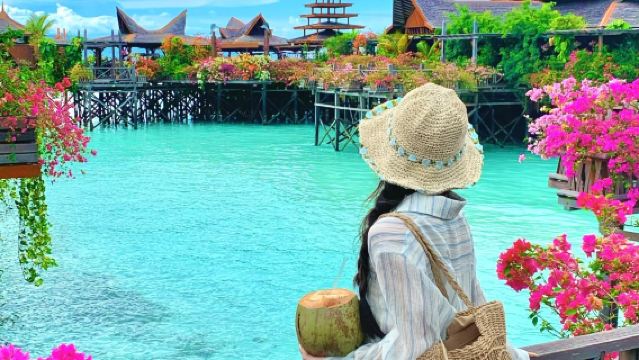 Excursión de medio día a la Isla Mabul/Kapalai [pesca en el mar|Cabañas sobre el agua en Semporna|Bajau|Línea panorámica