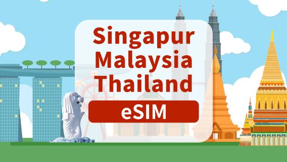 5G eSIM für Singapur/Malaysia/Thailand | Tagespaket/Komplettpaket | 1–30 Tage | Tägliche Abrechnung | QR-Code