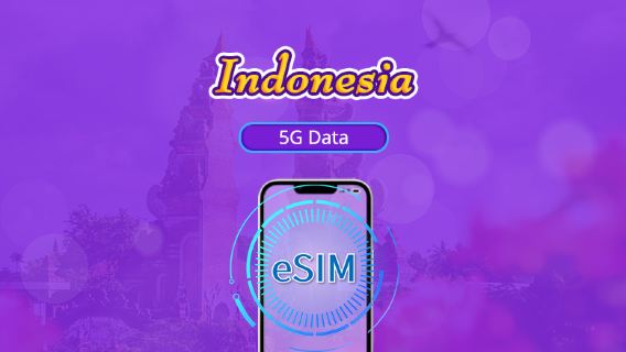 Indonesia 5G eSIM | Supports Google Maps / ChatGPT | Daily/Total Data Plans | 24-Hour Billing | 1–30 Days | QR Code