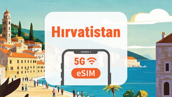 Hırvatistan 5G eSIM | Çift Şebeke • Tüm AI & TikTok | 1–30 Gün | QR Kod