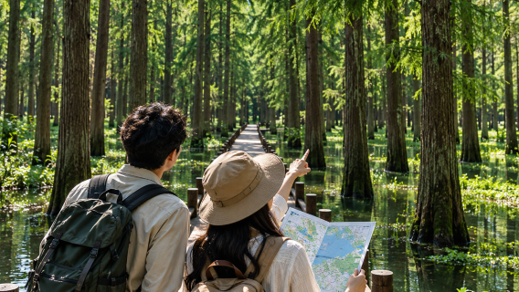 Hangzhou bosque acuático del lago Qingshan | visita autoguiada · mapa bilingüe · asistencia para el viaje