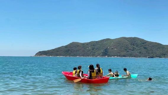 廣東汕頭南澳島青澳灣祕境沙灘浮潛+沙灘燒烤BBQ海鮮粥【快艇觀光+浮潛+特色功夫茶+劃小船+收蟹籠+浮毯】