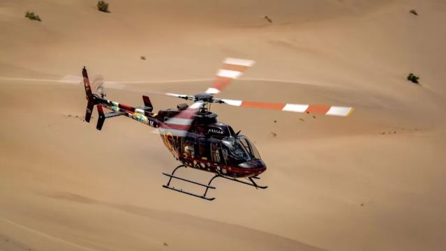 直升機空中遊覽觀光-----鳴沙山+陽關+雅丹魔鬼城直升飛機長途空覽