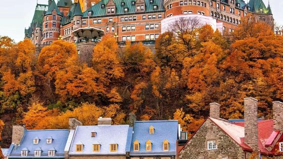 one-day tour to Notre Dame Cathedral and Montmorency Falls in Quebec City, Canada