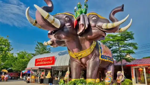 曼谷水門寺+暹羅古城+三頭神像博物館一日遊丨中英日三語導遊