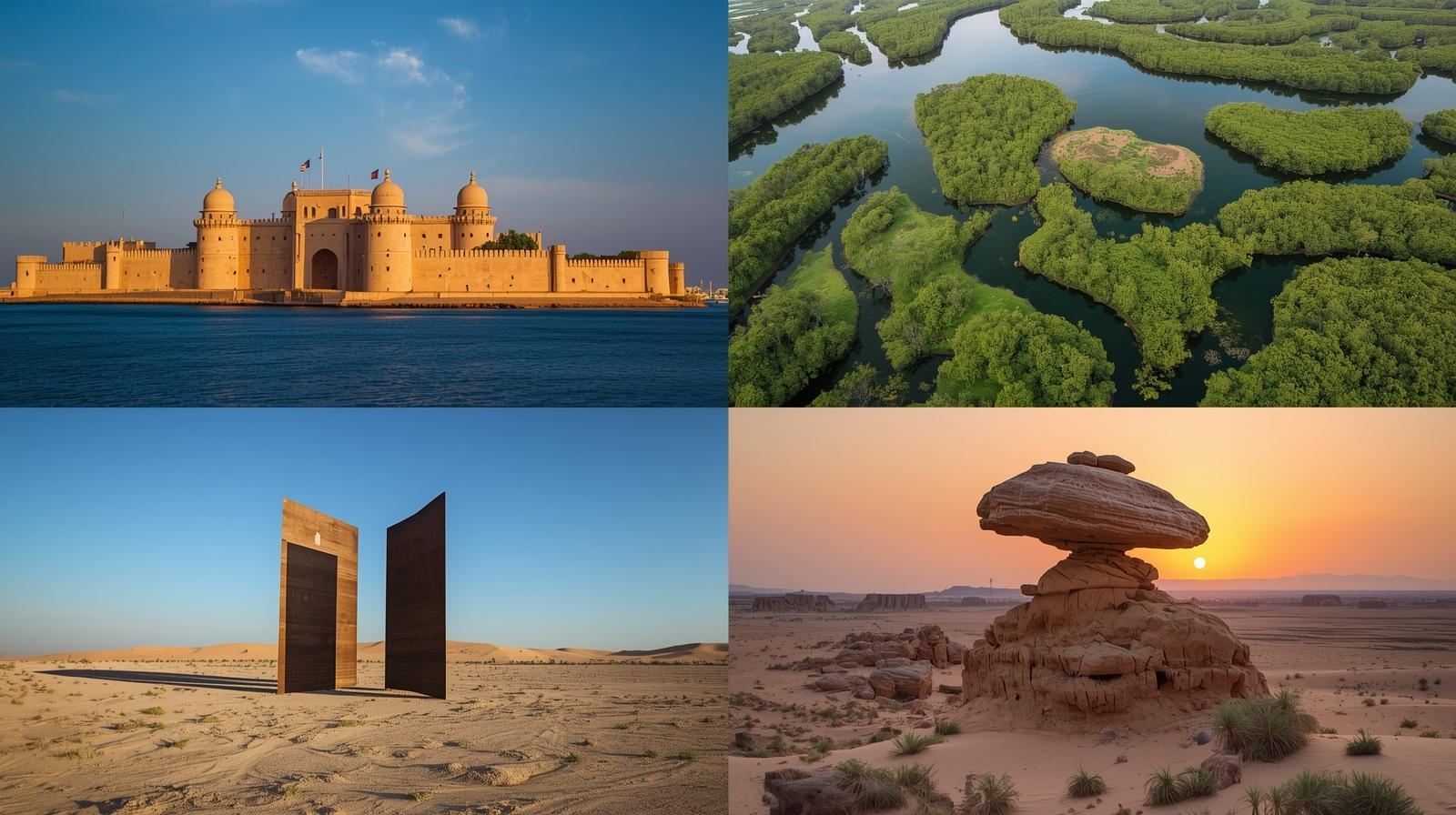 Qatar: Tour di un Giorno Intero a Nord e Ovest con Forte, Arte e Mangrovie