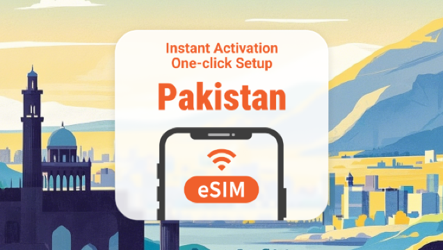 Pakistan eSIM | Täysi AI- ja TikTok-pääsy | 1–30 päivää | QR-koodi
