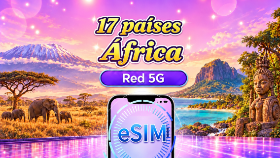 17 países africanos | eSIM 5G/4G | Compatible con Google Maps/TikTok/ChatGPT | Paquete diario/de datos | Facturación por 24 horas | 1-30 días | Código QR