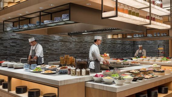 Buono per il pranzo a buffet nei giorni feriali presso MJ KITCHEN del Courtyard by Marriott Taipei Downtown (Cena nei giorni feriali + NT$200. Pranzo e cena nei fine settimana e festivi + NT$300)