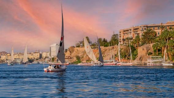 Sunset tea at the Legendary Old Cataract hotel in Aswan