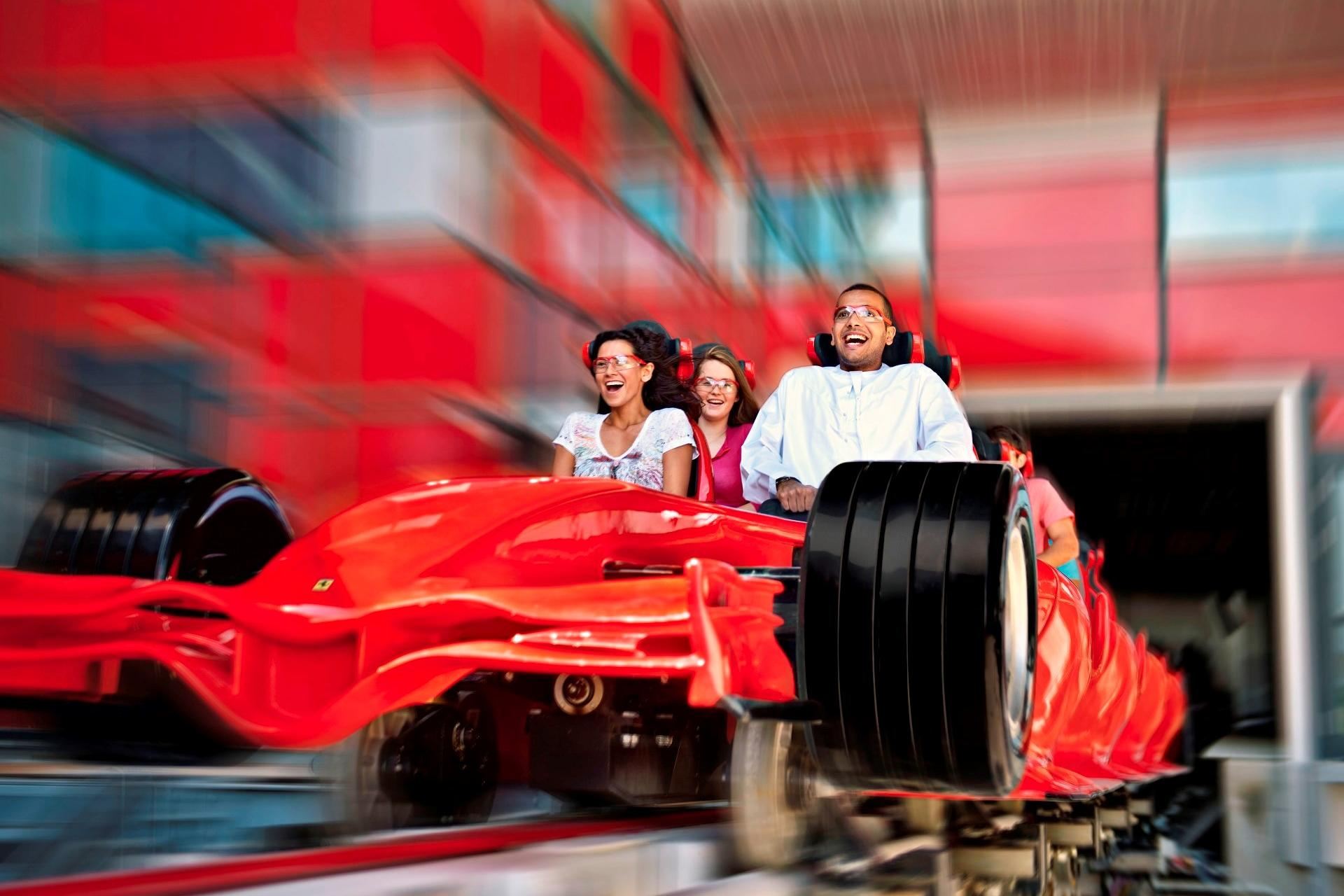 From Abu Dhabi Shared Tour: Ferrari World Access with Abu Dhabi City Tour
