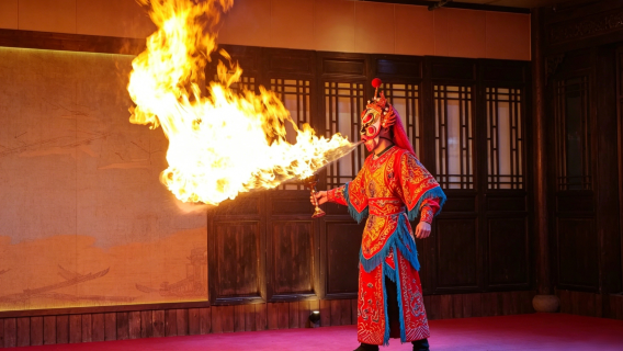 Chongqing Wudu theater Jiefangbei store Sichuan opera culture experience (Bayu intangible cultural heritage + Sichuan opera face-changing performance)