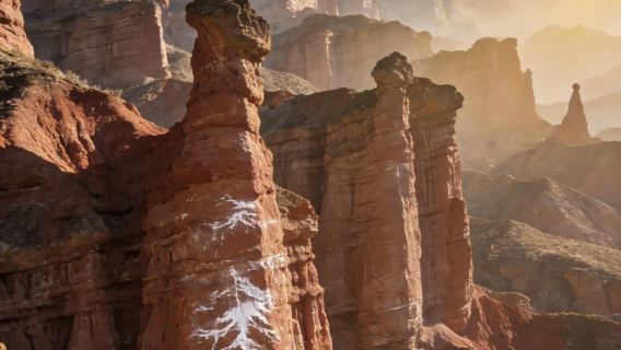 Zhangye + Landskap Danxia Lembah Ais + Tarikan Pelancongan Lembah Asing lawatan sehari [Hiburan tulen | Tiada membeli-belah | Pemandu tempatan berpengalaman]