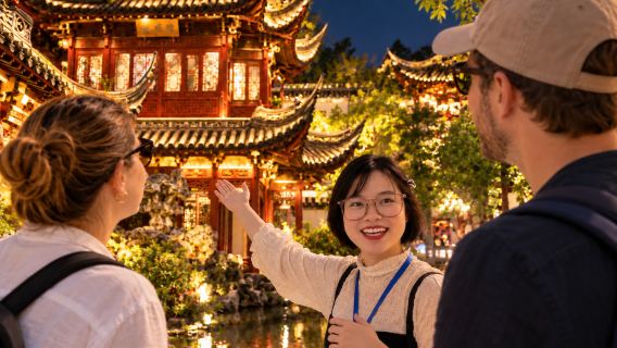 Shanghai Yu Garden Immersive Light Night Tour | Admission, English-Speaking Guide & Hotel Transfers