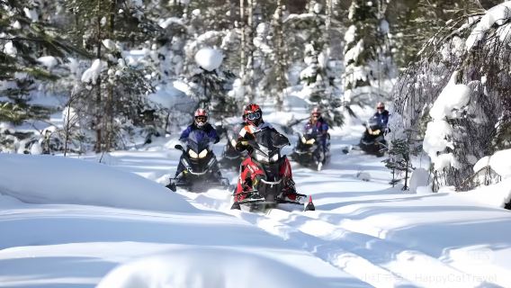 Hokkaido Snow Country one-day tour: Noboribetsu Hell Valley, Lake Toya Snowmobile, and Adorable Bear Ranch