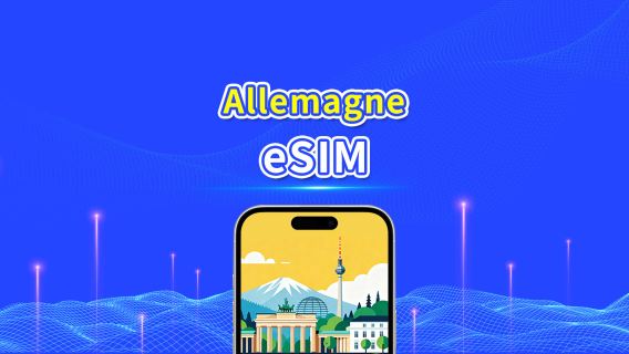 eSIM Allemagne | 5G/4G | Forfait journalier/données | 24 heures | 1 à 30 jours | Code QR