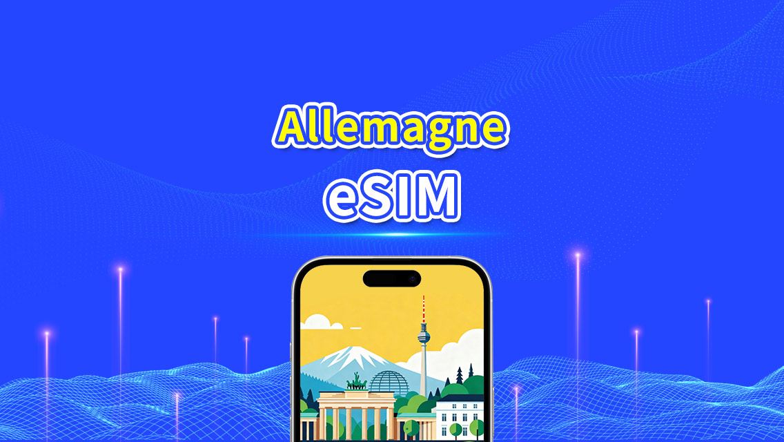 Allemagne eSIM | 5G/4G | Forfait données quotidiennes/totales | Facturation 24 h | 1–30 jours | Code QR