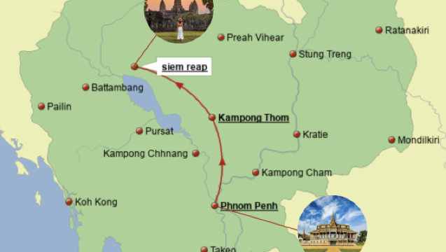 Privater Transfer zwischen Phnom Penh und Siem Reap