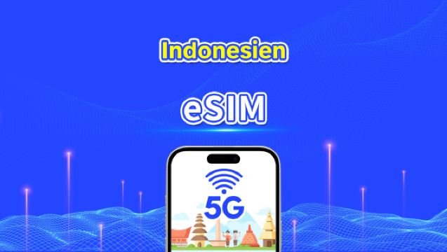 Indonesien eSIM | Højhastighedsdata | 5G/4G | Daglig pakke/datapakke | Kalenderdag | 1-30 dage | QR-kode