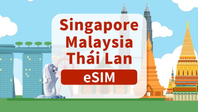 eSIM 5G Singapore/Malaysia/Thái Lan | Gói cước hàng ngày/Gói cước tổng cộng | 1-30 ngày | Thanh toán hàng ngày | Mã QR