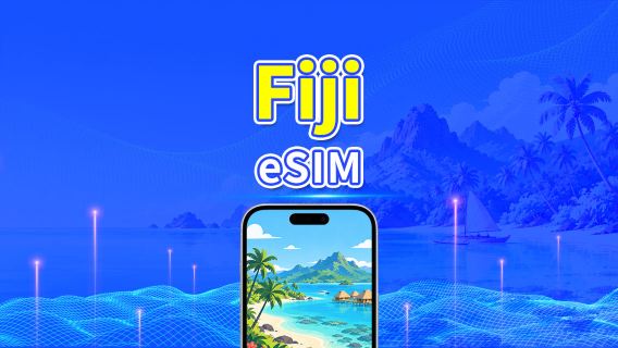 Fiji 4G eSIM | Paket Data Harian/Total | 1–30 Hari | Penagihan 24 Jam | Kode QR
