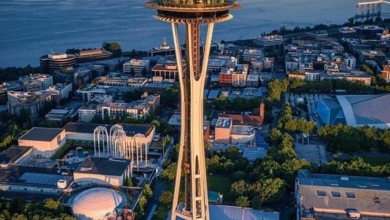 Seattle Space Needle + Chihuly Garden and Glass + Amazon Spheres + The Museum of Flight private charter day tour