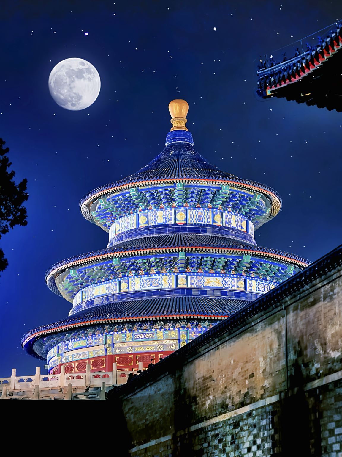 Nachtbesichtigung des Himmelstempels + Autofahrt am Tiananmen vorbei + Jingshan Park + Dashilar + Houhai + Trommelturm [Englischsprachiger Reiseleiter]