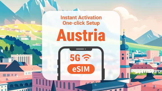 Austria 5G eSIM | Dual Network Coverage | Supports ChatGPT & TikTok | 1–30 Days | Instant QR