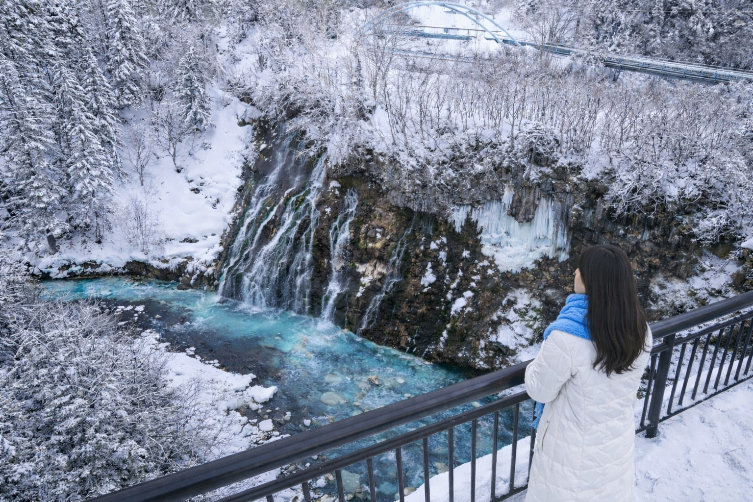 Tour di un giorno allo Zoo di Asahiyama, Terrazza delle Fate e Stagno Blu in Hokkaido | Opzione per piccoli gruppi da 9-13 persone