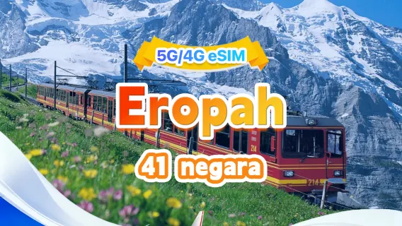 eSIM 5G/4G universal Eropah | Sokongan berbilang rangkaian, menyokong Semua AI & TikTok | 500MB/hari - jumlah 50GB | 1-90 hari | Pengebilan 24 jam | Kod QR