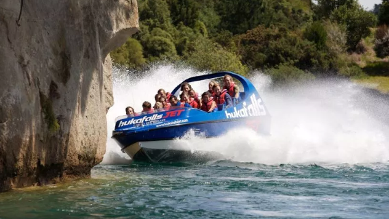 Lancha en las Cascadas de Huka de Taupo - Taupo Hukafalls Jet