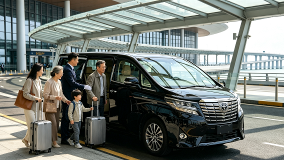 VIP cross-border luxury transfer for 1-6 persons between Hong Kong/Macau and Guangzhou/Shenzhen/Zhuhai/Foshan with point-to-point pickup service using vehicle types like Alphard/Vellfire