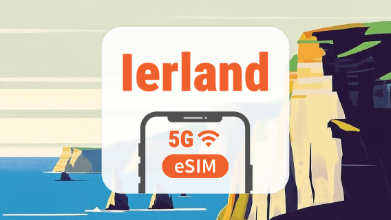 Ierland 5G eSIM | Dubbel Netwerk • AI & TikTok | 1–30 Dagen | QR-code