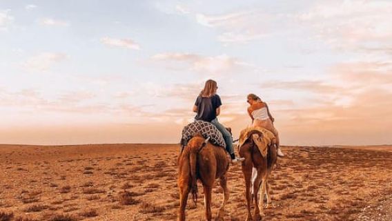 マラケシュ:アガファイ砂漠逃避行(クワッドまたはラクダライド付き)