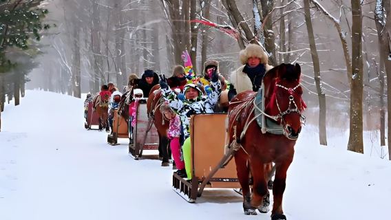 Yabuli Ski Resort Day Tour + Reindeer Tribe Sleigh Ride with Free Snow Saucer and Snow Spinner