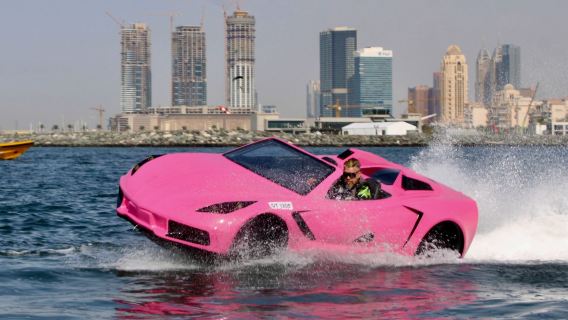 Dubai Jet Car Ride –Drive on Water! 20 /30/60 Min with Optional Jet Ski, Donut & Banana Boat Rides