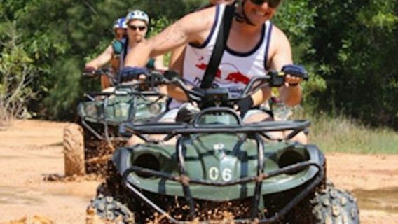 Phuket: Guided ATV Mangrove Jungle & Hidden Beach Tour + Transportation