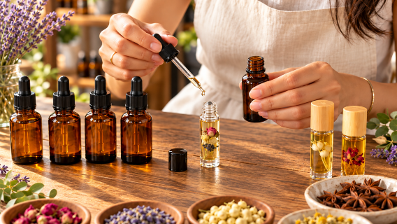 Experiencia de preparación de perfume en roll-on de plantas naturales en Luang Prabang