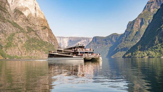 Norwegische Fjord-Bootsfahrt Nærøyfjord (THE FJORDS) / Sognefjord / Nærøyfjord / Norwegens Höhepunkte / Buchungsservice