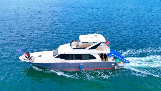 【惠州遊艇出海】惠州合正東部灣海之星水霖號60尺豪華遊艇包船出海