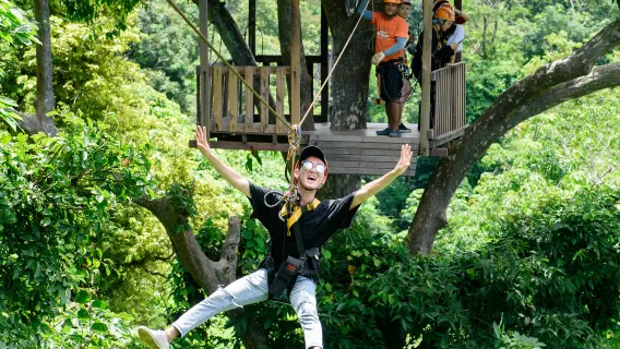 Phuket ziplining ATV elephant riding thrilling adventure off-road vehicle Thailand tour with Chinese service